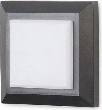 Forlight Aplique Ip65 Grove Diffuser Square Led 2W 4000K Negro 172Lm
