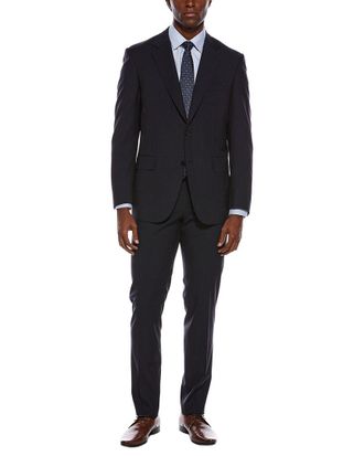 Canali 2pc Wool Suit with Flat Front Pant