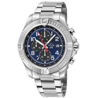 Gevril Group T38 Chronograph Quartz Blue Dial Mens Watch 42801B