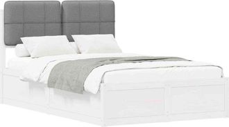 vidaXL Bed Frame with Upholstered Headboard Light Grey 120 x 200 cm vidaXL