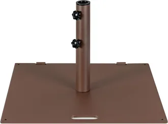 Costway Costway Base Sombrilla Terraza Exterior Cuadrada, Soporte Sombrilla Neto 22,5kg, Apto 40mm, 50mm, 2 Ruedas, Asa De Transporte, Pie Sombriila Jardin Te
