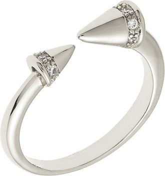 Sole du Soleil Lupine Collection Womens 18k WG Plated Spike Fashion Ring Size 5