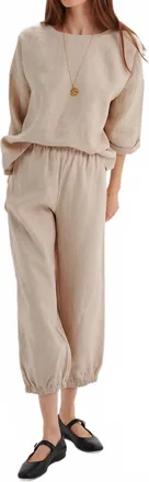 Suzie Kondi Delos Linen Pants In Natural