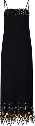 Paco Rabanne Zwarte jurk met cut-outs - Dames - Feestkleedjes - Zwart - XS - Polyester - Kleedjes
