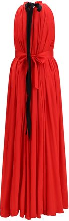 SA SU PHI Womens Dress Belted Pleated Red