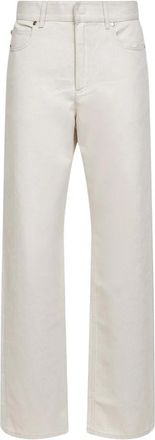 Fendi Lange Jeans - Dames - Loose Fit Jeans - Beige - XS - Katoen - Jeans