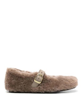 Birkenstock Santa Clarita fur ballet flats