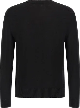 Jil Sander Mens Black Virgin Wool Cardigan Clothing