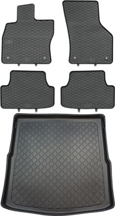 OEM Set Di Tappetini In Gomma Per Auto E Tappetino Per Bagagliaio Per Volkswagen Golf Vii Kombi Dal 09.2013 Al 06.2020