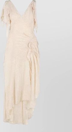 Isabel Marant tylena silk dress v neckline draped