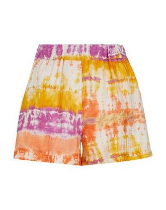 8 by YOOX PRINTED VISCOSE PULL-ON SHORTS