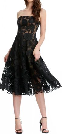 Dress The Population Kailyn Midi Dress In Black Nude