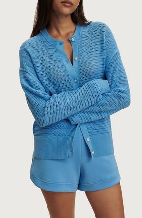 Varley Pembroke Knit Cardigan in Azure Blue at Nordstrom, Size Xx-Small