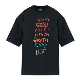 VETEMENTS T-Shirts, male, Black, Size: S T-shirt with print