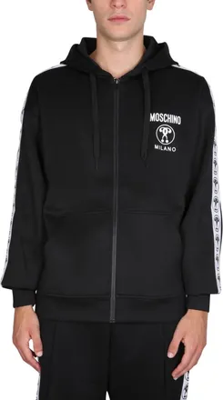 Moschino Black Regular Logo Hoodie
