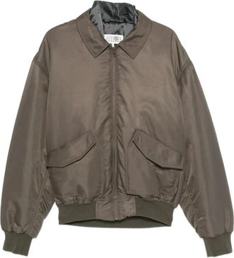 Maison Margiela Sh 2Am 0069 Bomberjack - Heren - Bomber jackets - Grijs - M - Leer - Jassen