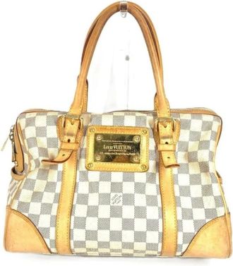 Louis Vuitton Pre-owned Handbags, female, White, Size: ONE SIZE Pre-owned Manhattan Checkered Handbag