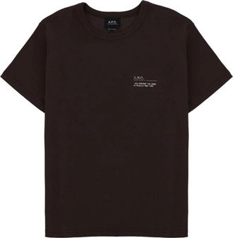 A.P.C. Niclas T-shirt - Heren - T-shirts - Bruin - M - Katoen - Tops