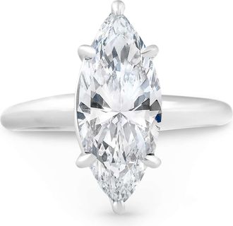 Pompeii3 Certified 5Ct Marquise Diamond Solitaire Engagement Ring White Gold Lab Grown Size: 7