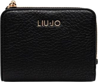 Liu Jo Short Wallet - Dames - Portefeuilles - Zwart - XL - Leer - Accessoires