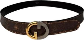 Gucci Pre-owned Vintage Leren Riem - Dames - Vintage Accessoires - Bruin - ONE Size - Leer - Vintage