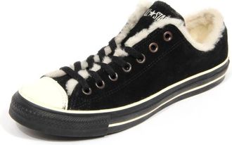 Converse All Star Suede Eco Fur Schoen - Heren - Sneakers - Zwart - 42 1/2 EU - Leer - Schoenen