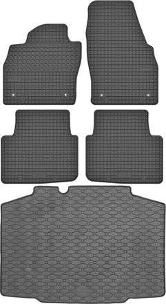 OEM Skoda Kamiq Crossover A Partir De 2019 Set - Alfombrillas De Goma Para Coche + Alfombrilla Para Maletero
