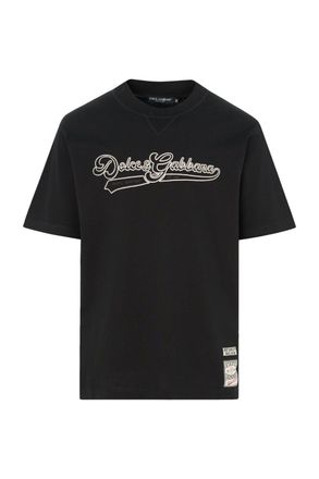 Dolce & Gabbana OVERSIZE LOGO T SHIRT Size: 50, colour: BLACK
