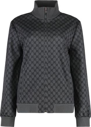 Gucci Black Turtle Neck Printed Jacket