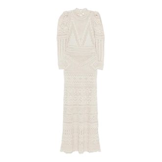Isabel Marant Dione Long-Sleeve Knitted Dress - female - Isabel Marant - Knitted Dresses - Beige - S - Dresses