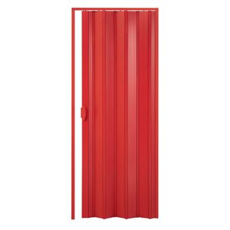 Pinto Pinto - Puerta Plegable De Interior En Kit De Pvc Mod. Simona Rojo 82x220 Cm