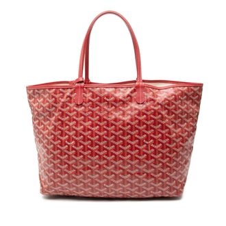 Goyard Pre-owned Womens Goyardine Saint Louis Pm - Red Textile - One Size