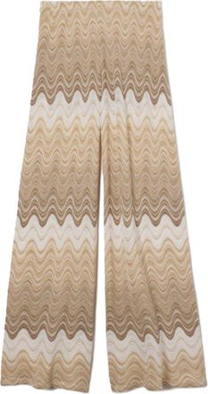 MC2 Saint Barth Wide-Leg Pants with Wavy Zigzag Pattern