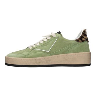 4B12 Schoenen, Dames, Groen, 39 EU, Leer, Playnewsky Sneakers