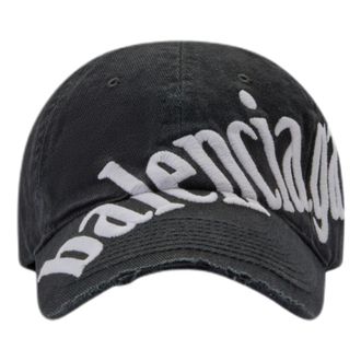 Balenciaga Diagonal Logo Baseball Cap Black White 680738410B21077
