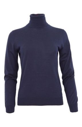 Lords of Harlech Rona Cashmere Blend Turtleneck Sweater in Navy at Nordstrom, Size Xx-Large