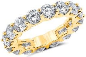 Crislu Brilliant Cut Eternity Band Ring in 18Kyg/clear Stone at Nordstrom, Size 5