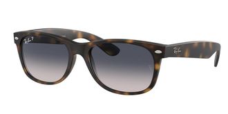 Ray-Ban RB2132F New Wayfarer Asian Fit Polarized 865/78 Mens Sunglasses Tortoiseshell Size 55
