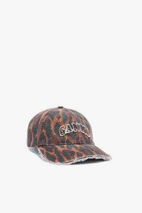 Ganni Rawhide Cap in Ocelot Leopard