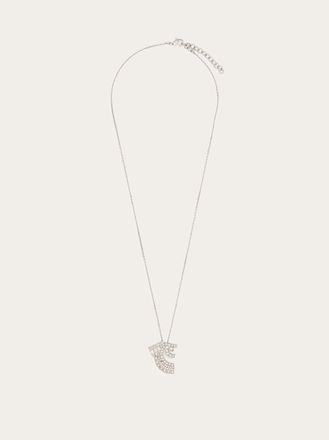 Ferragamo Women Deconstructed Gancio pendant necklace (42cm) Silver