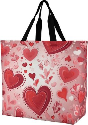 Generic Lover Pattern Shopping Bag Foldable Women Handbag Eco Friendly Handbags For Travel Work Picnic