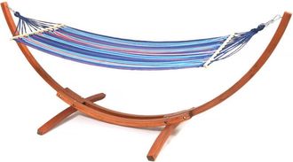 Habitat et Jardin Habitat Et Jardin - Hamaca De Madera Con Lona De Algod&oacute;n dallas - 3 M - Azul Mezclado