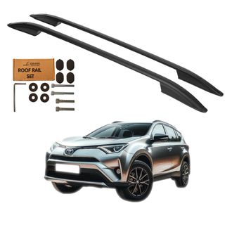 OEM Barras De Techo Toyota Rav4 Suv Del 2013 Al 2019 Aluminio Negro S&oacute;lido