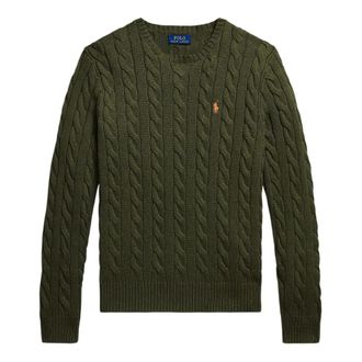 Polo Ralph Lauren Round-neck Knitwear, male, Green, Size: 2XL Crewneck Sweater