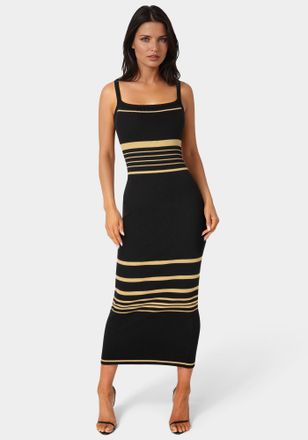 Bebe Illusion Sweater Bodycon Maxi Dress