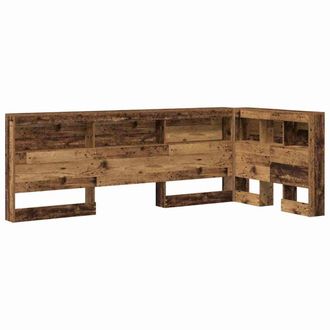 Berkfield Home Storage Headboard with Shelf with Headboard with Storage Old wood in Brown