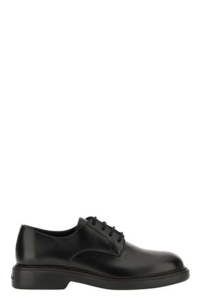 Hogan Black H704 Memory-Foam Leather Derby Shoes