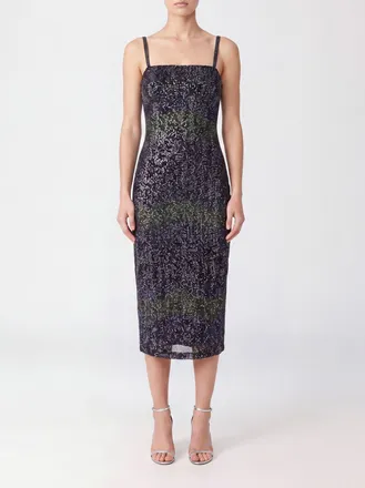 Missoni Lurex Midi Sheath Dress with Sequins and Square Neckline