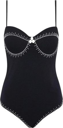 Marysia Swim Salento Maillot button detail one piece - Black