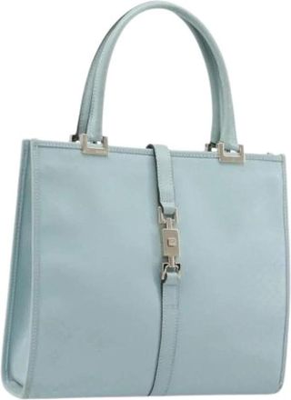Gucci Pre-owned Vintage Hand Bag - Dames - Vintage Handtas - Blauw - ONE Size - Leer - Vintage